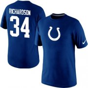 Wholesale Cheap Nike Indianapolis Colts #34 Trent Richardson Name & Number NFL T-Shirt Blue