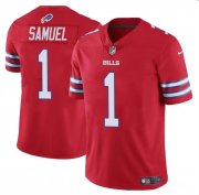 Cheap Men's Buffalo Bills #1 Curtis Samuel Red Vapor Untouchable Limited Football Stitched Jersey
