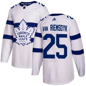 Wholesale Cheap Adidas Maple Leafs #25 James Van Riemsdyk White Authentic 2018 Stadium Series Stitched Youth NHL Jersey