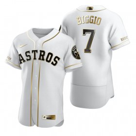Wholesale Cheap Houston Astros #7 Craig Biggio White Nike Men\'s Authentic Golden Edition MLB Jersey
