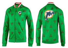 Wholesale Cheap NFL Miami Dolphins Team Logo Jacket Green_2