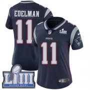 Wholesale Cheap Nike Patriots #11 Julian Edelman Navy Blue Team Color Super Bowl LIII Bound Women's Stitched NFL Vapor Untouchable Limited Jersey