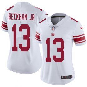 Wholesale Cheap Nike Giants #13 Odell Beckham Jr White Women\'s Stitched NFL Vapor Untouchable Limited Jersey