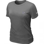 Wholesale Cheap Women's Nike Seattle Seahawks Chest Embroidered Logo T-Shirt Grey