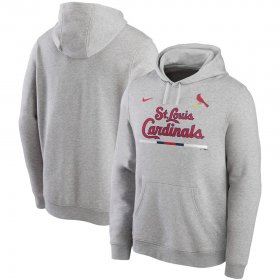 Wholesale Cheap St. Louis Cardinals Nike Color Bar Club Pullover Hoodie Gray