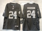 Wholesale Cheap Men's Las Vegas Raiders #24 Charles Woodson Black 2023 F.U.S.E Vapor Untouchable Stitched Football Jersey