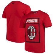 Wholesale Cheap AC Milan Puma Fan Cotton T-Shirt Red