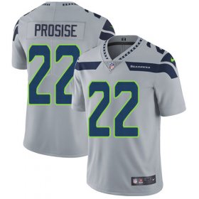 Wholesale Cheap Nike Seahawks #22 C. J. Prosise Grey Alternate Youth Stitched NFL Vapor Untouchable Limited Jersey