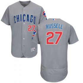 Wholesale Cheap Cubs #27 Addison Russell Grey Flexbase Authentic Collection Road Stitched MLB Jersey