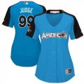 Wholesale Cheap Yankees #99 Aaron Judge Blue 2017 All-Star American League Women's Stitched MLB Jersey