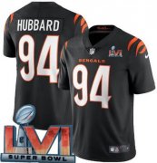 Wholesale Cheap Men's Cincinnati Bengals #94 Sam Hubbard Limited Black 2022 Super Bowl LVI Bound Vapor Jersey