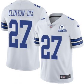 Wholesale Cheap Nike Cowboys #27 Ha Ha Clinton-Dix White Men\'s Stitched With Established In 1960 Patch NFL Vapor Untouchable Limited Jersey