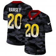 Cheap Los Angeles Rams #20 Jalen Ramsey Men's Nike 2020 Black CAMO Vapor Untouchable Limited Stitched NFL Jersey