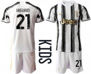 Wholesale Cheap Youth 2020-2021 club Juventus home 21 white Soccer Jerseys