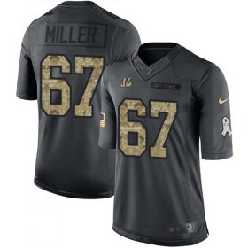 Wholesale Cheap Nike Bengals #67 John Miller Black Men\'s Stitched NFL Limited 2016 Salute to Service Jersey