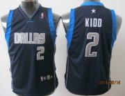 Cheap Dallas Mavericks #2 Jason Kidd Navy Blue Kids Jersey
