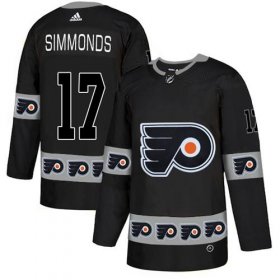 Wholesale Cheap Adidas Flyers #17 Wayne Simmonds Black Authentic Team Logo Fashion Stitched NHL Jersey