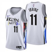 Wholesale Cheap Men's Brooklyn Nets #11 Kyrie Irving 2022-23 White City Edition Stitched Basketball Jersey