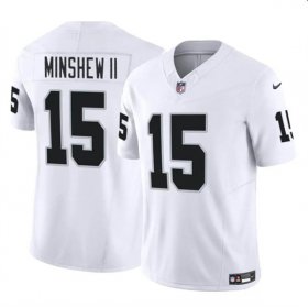 Cheap Men\'s Las Vegas Raiders #15 Gardner Minshew II White 2024 F.U.S.E. Football Stitched Jersey
