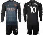 Wholesale Cheap Men 2021 Manchester city home long sleeve 10 soccer jerseys