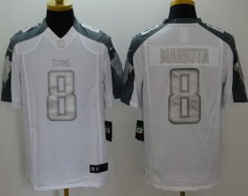 Wholesale Cheap Nike Titans #8 Marcus Mariota White Men\'s Stitched NFL Limited Platinum Jersey