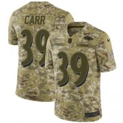 Wholesale Cheap Nike Ravens #39 Brandon Carr Camo Youth Stitched NFL Limited 2018 Salute To Service Jersey