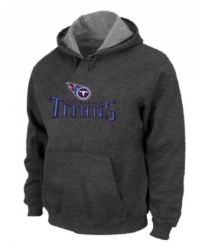 Wholesale Cheap Tennessee Titans Authentic Logo Pullover Hoodie Dark Grey