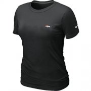 Wholesale Cheap Women's Nike Denver Broncos Chest Embroidered Logo T-Shirt Black