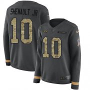 Wholesale Cheap Nike Jaguars #10 Laviska Shenault Jr. Anthracite Salute to Service Women's Stitched NFL Limited Therma Long Sleeve Jersey
