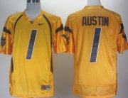Wholesale Cheap West Virginia Mountaineers #1 Tavon Austin Yellow Jersey