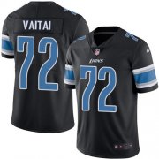Wholesale Cheap Nike Lions #72 Halapoulivaati Vaitai Black Men's Stitched NFL Limited Rush Jersey
