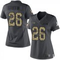 Wholesale Cheap Nike Seahawks #26 Shaquem Griffin Black Women's Stitched NFL Limited 2016 Salute to Service Jersey