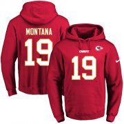 Wholesale Cheap Nike Chiefs #19 Joe Montana Red Name & Number Pullover NFL Hoodie