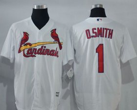 Wholesale Cheap Cardinals #1 Ozzie Smith White New Cool Base Stitched MLB Jersey