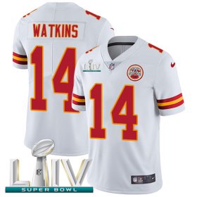 Wholesale Cheap Nike Chiefs #14 Sammy Watkins White Super Bowl LIV 2020 Men\'s Stitched NFL Vapor Untouchable Limited Jersey