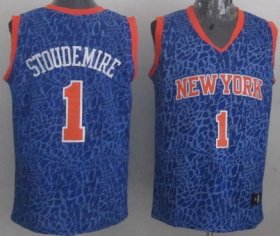 Wholesale Cheap New York Knicks #1 Amare Stoudemire Blue Leopard Print Fashion Jersey