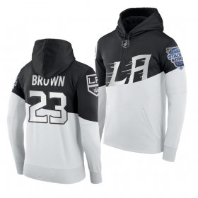 Wholesale Cheap Adidas Los Angeles Kings #23 Dustin Brown Men\'s 2020 Stadium Series White Black NHL Hoodie