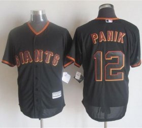 Wholesale Cheap Giants #12 Joe Panik Black New Cool Base Stitched MLB Jersey