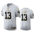 Wholesale Cheap Dallas Cowboys #13 Michael Gallup Men's Nike White Golden Edition Vapor Limited NFL 100 Jersey