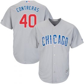 Wholesale Cheap Cubs #40 Willson Contreras Grey Road Stitched Youth MLB Jersey