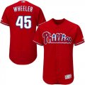 Wholesale Cheap Phillies #45 Zack Wheeler Red Flexbase Authentic Collection Stitched MLB Jersey