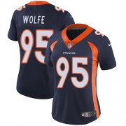 Wholesale Cheap Nike Broncos #95 Derek Wolfe Blue Alternate Women's Stitched NFL Vapor Untouchable Limited Jersey
