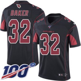 Wholesale Cheap Nike Cardinals #32 Budda Baker Black Men\'s Stitched NFL Limited Rush 100th Season Jersey