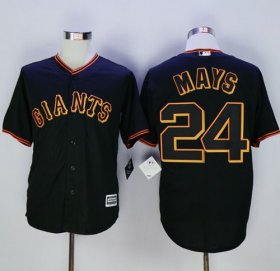 Wholesale Cheap Giants #24 Willie Mays Black New Cool Base Fashion Stitched MLB Jersey