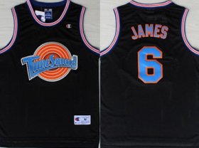 Wholesale Cheap Tune Squad 6 James Black Stitched Movie Basketball Jersey