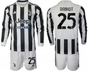 Wholesale Cheap Men 2021-2022 Club Juventus home white Long Sleeve 25 Adidas Soccer Jersey