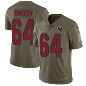 Wholesale Cheap Nike Cardinals #64 J.R. Sweezy Olive Men\'s Stitched NFL Limited 2017 Salute to Service Jersey
