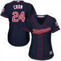 Wholesale Cheap Twins #24 C.J. Cron Navy Blue Alternate Women's Stitched MLB Jersey