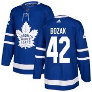 Wholesale Cheap Adidas Maple Leafs #42 Tyler Bozak Blue Home Authentic Stitched NHL Jersey