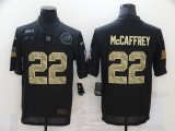 Wholesale Cheap Men's Carolina Panthers #22 Christian McCaffrey Black Camo 2020 Salute To Service Stitched NFL Nike Limited Jersey